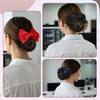 6 Pieces Stain Bowknot Hair Snood Net Women's Hair Bun