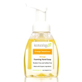 kosmatology Orange Sweetness Organic Foaming Hand Soap | Moisturizing Hand Wash | Clean Ingredients, Infused with Essential Oils | 8.5 fl oz