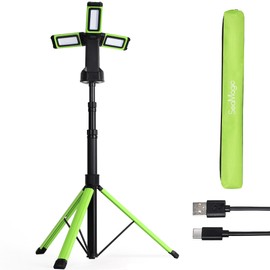 SEAMAGIC Multi-Directional LED 7000 Lumen Work Light, with Adjustable Tripod Stand and Carry Bag, Rechargeable with USB Power in/Out, Super Bright for Camping, Car Repairing, Barbecue, Workshop