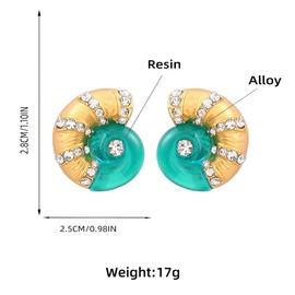 Sea Snail Earrings, Ocean Conch Seashell Dangle Earrings for Women, Bohemian Shell Conch Statement Earrings, Sea Shell Stud Earrings Summer Boho Jewelry, Beach Seashell Conch Drop Earrings for Girls