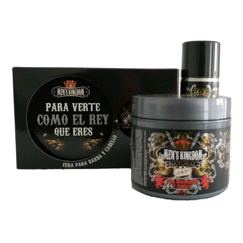 Cera Para Barba Cabello Bigote Óleo Men's Kingdom 4 Piezas