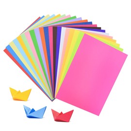 100Sheets Coloured Paper Coloured Card A4 Coloured Paper Coloured Paper Handmade Origami Assorted Pastel Paper DIY Arts Sketch Crafts Papers for Kids DIY School Arts Crafts (20Colours,70gsm)