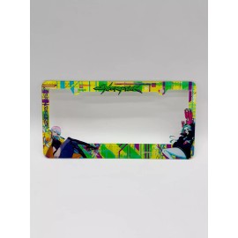 Cyberpunk Edgerunners License Plate Frame with Rebecca and Lucy (Acrylic)