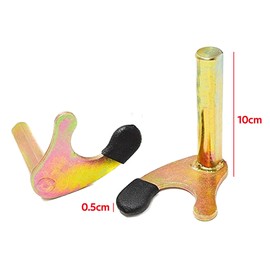 2 Pieces Motorcycle Stand Adapter for Rear Wheel V Brackets for Motorcycle Stand Universal (U-shaped Square Tube