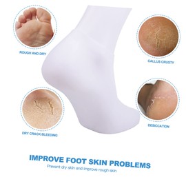 FRCOLOR 1pair Moisturizing Foot Care Socks for Dry Exfoliating Treatment for Callused Feet Elastic and