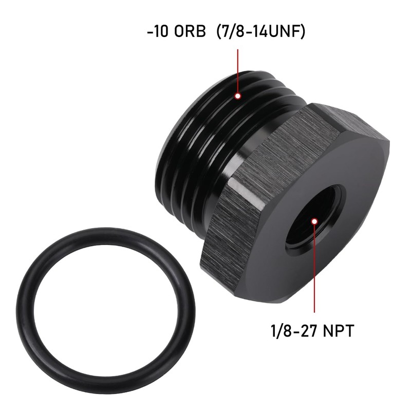 Podavelle 10AN -10 ORB O-ring Boss to 1/8 NPT Female