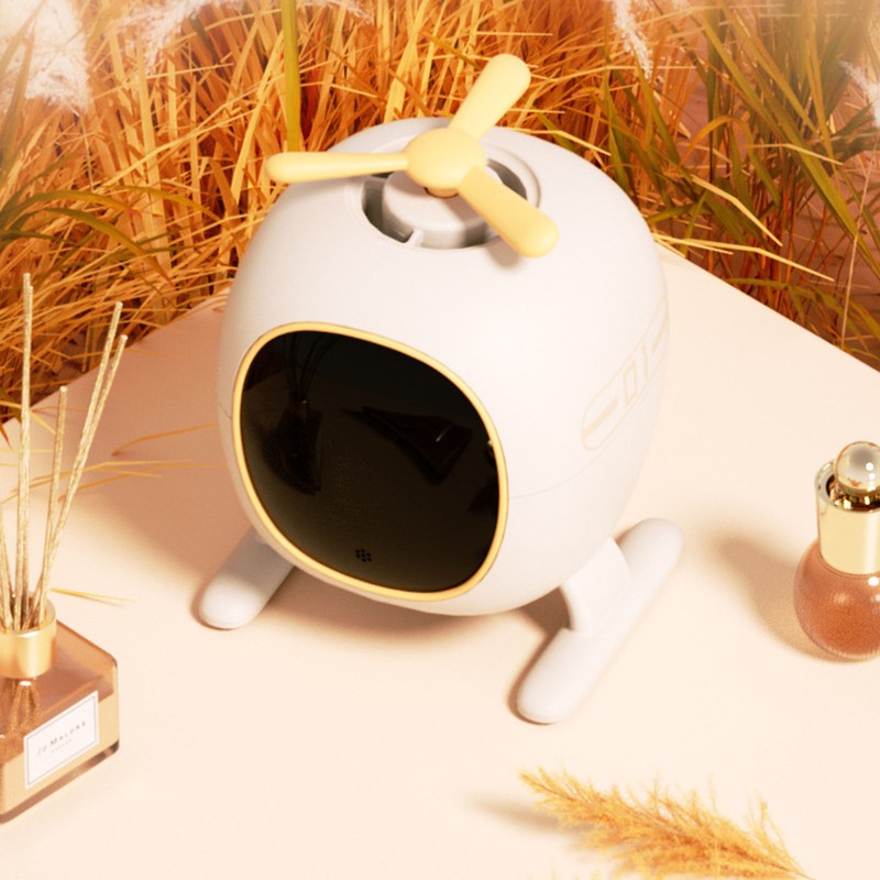 Aroma Diffuser Digital Display Low Noise Rotatable Blade Cute Shape