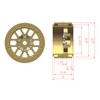 TCRC 4PCS Brass Deep Dish 1.0 Inch Beadlock Wheels Hubs