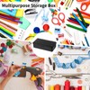 Steel Storage Box with Hinged Lid, Metal Container for Scrapbook