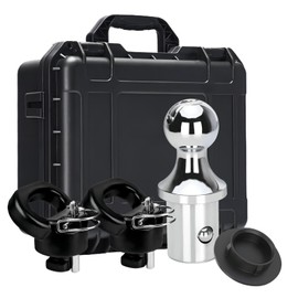 60618 Puck System Gooseneck Hitch Kit with Box, for 2013-2023 Dodge RAM 2500 3500, 2-5/16 Inch Gooseneck Ball for Truck Bed with 2 Gooseneck Safety Chain Anchors 30000 lbs GTW/ 7500 lbs VTW