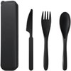 Reusable Travel Utensils Set with Case, Wheat Straw Portable Knife