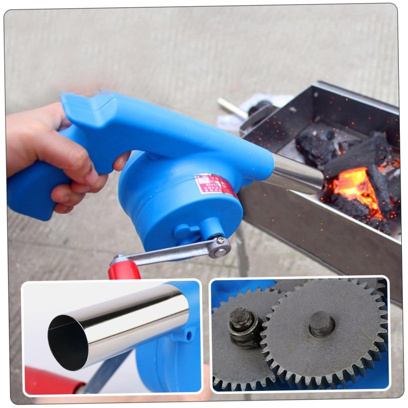 Kisangel Bbq Air Blower Hand-cranking Fan for Outdoor Cooking Portable