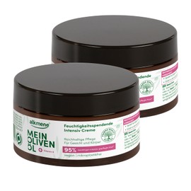 alkmene 2 x Intensive Skin Cream Dry Skin 200 ml - 95% Confirm Intensively Nourished Skin - Cream Dry Skin with Olive Oil - Moisturising Cream Body Men & Women - Moisturising Cream Vegan