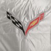 2014-2019 Corvette Intro-Tech Red Silver Car Cover with Logo