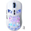 SM802 White Wireless Gaming Mouse 10000 DPI Tri-Mode Wired/BT 5.0/2.4GHz