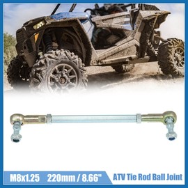 A ABSOPRO M8 220mm Steering Tie Rod Ball Joint for 50cc 70cc 90cc 110cc 125cc 150cc 200cc 250cc ATV Four Quad Steering Suspension Item Replacement