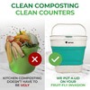 Collapsible Small Compost Bin Kitchen Counter Caddy with Lid -