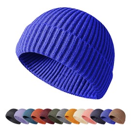 HiRui - Gorro de pescador para hombres y mujeres, gorro de pesca de pesca de punto para reloj, gorras de invierno, Azul, Talla única
