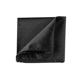 Allegra K Men's Pocket Square, Silver Polka Dot, Pocket Square, Handkerchief, For Business, Weddings, Parties, Black