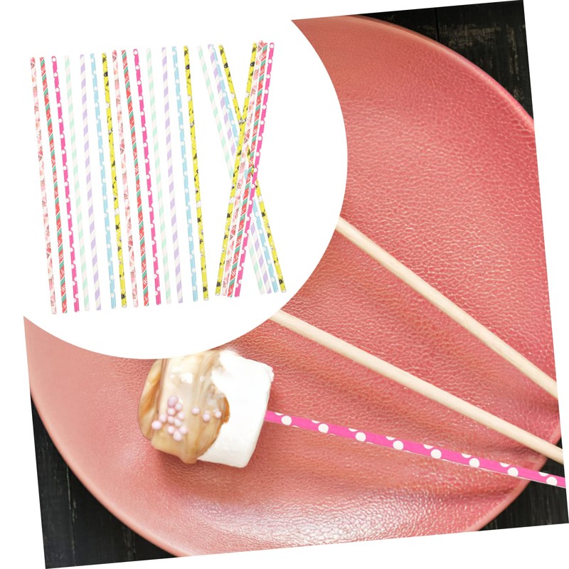 COLLBATH Marshmallow Cones Cotton Candy Sticks Lollipop Sticks Cotton Candy