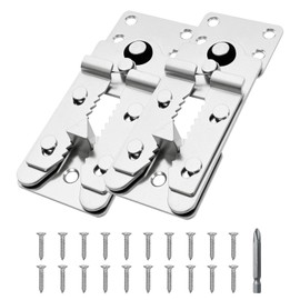 Eunenete - Conectores de sofá seccionales, entrelazados universales para sofá, conectores de muebles, 2 juegos, 4 piezas (plateado, 135 x 55 mm, paquete de 2)
