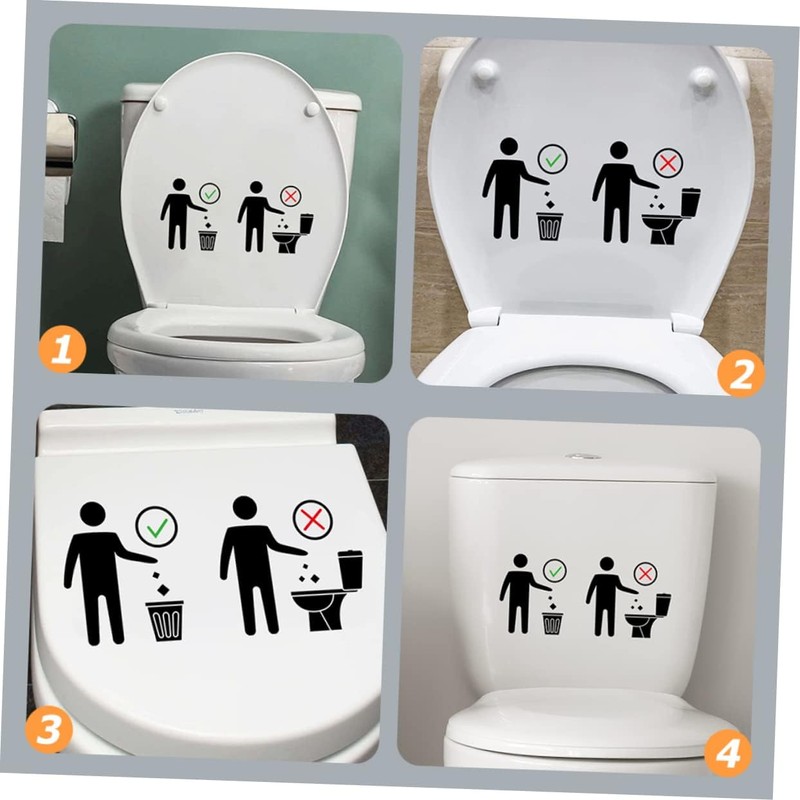 Zerodeko Adhesivos De Pared De Alerta Para Inodoro 2 Unids