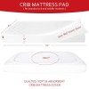 Moonsea Waterproof Crib Mattress Protector Quilted Toddler Bed Pad Cover