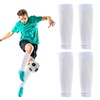 EUPSIIU 2 Pairs Football Sock Sleeves, White Football Socks, Soccer