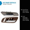 TRQ Interior Door Handle Set Compatible with 07-14 Silverado Suburban