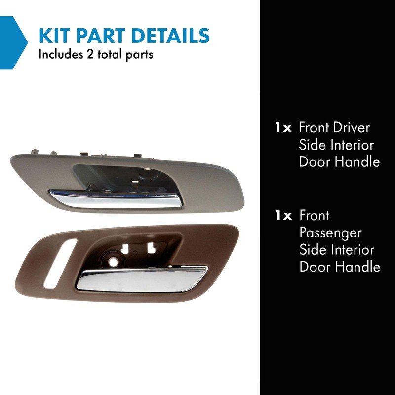 TRQ Interior Door Handle Set Compatible with 07-14 Silverado Suburban