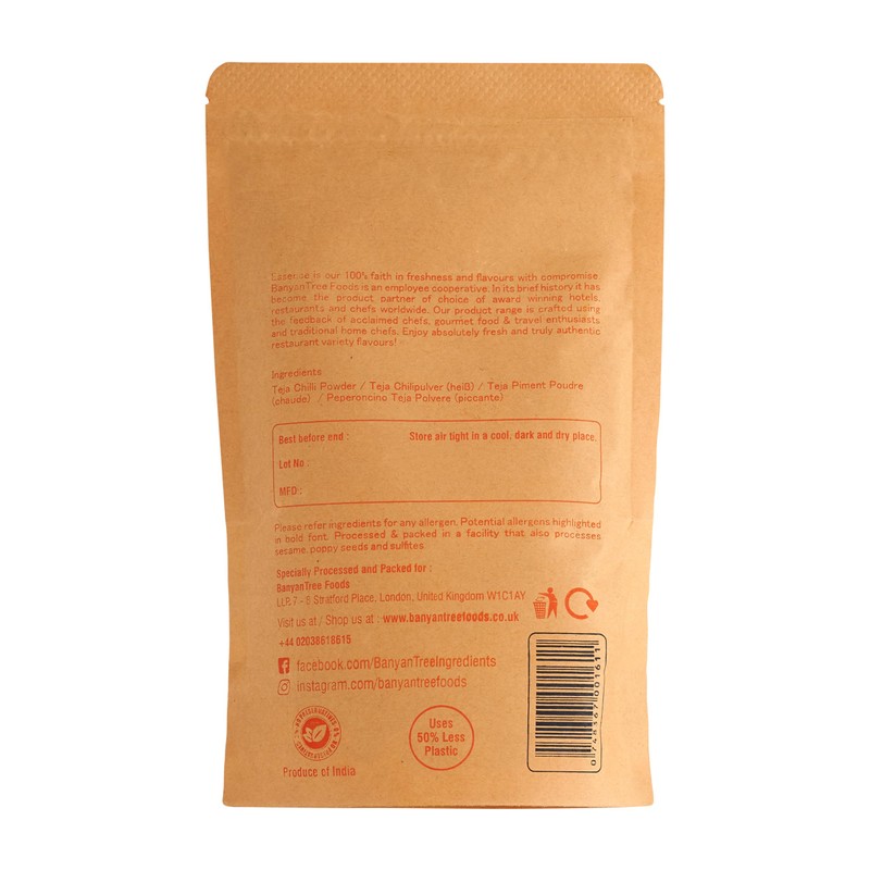 BanyanTree Foods Chilli Powder ( Hot) 200g ~ All Natural