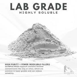 97% Pure Gypsum Powder – High Solubility Calcium Sulfate Dihydrate for Soil, Lawns, Gardens, and Mushroom Substrate – Packaged in HEPA Enclosure – 10 lb
