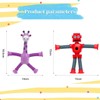 YUESIKJ 6 Pcs Teleskop Saugnapf Giraffe,Saugnapf Spielzeug Kinder Tiere,Spielzeug Roboter