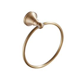 Leyden Towel Ring Antique Brass Hand Towel Holder Bathroom Accessories Brushed Shower Towel Hanger Round Wall Mounted
