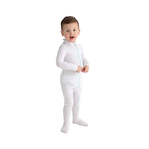 Wrap-E-Soothe Ultra-Soft Non-Itch Eczema Body Suit for Toddlers (18-24 Months), Eco-Friendly Tencel Eczema Clothing, No Zinc or Dyes, USA Made