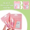 Kit De Manicura Desechable Con Lima, Pegamento, Almohadillas De Preparación,