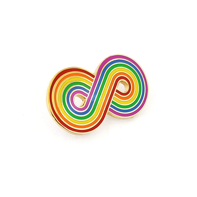 Pinsanity Infinity Rainbow Enamel Lapel Pin