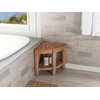 AquaTeak The Original 15.5" Kai Corner Teak Shower Bench with