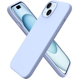 ORNARTO Funda compatible con iPhone 15 6.1, silicona lquida delgada de 3 capas cubierta completa de goma de gel suave, funda protectora antiaraazos a 