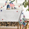 Horaldaily 4th of July Tablecloth 52×70 Inch Rectangular, Patriotic Flower