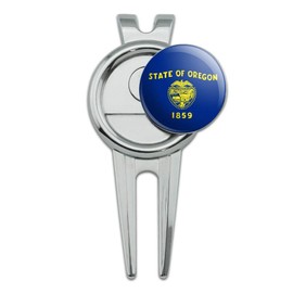 GRAPHICS & MORE Oregon State Flag Golf Divot Repair Tool and Ball Marker