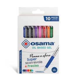 Osama OW 230967 Ballpoint Pen, Pack of 10, Assorted