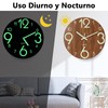 TPOUIDD Reloj de Pared Luminoso de 12 Pulgadass, Reloj Pared