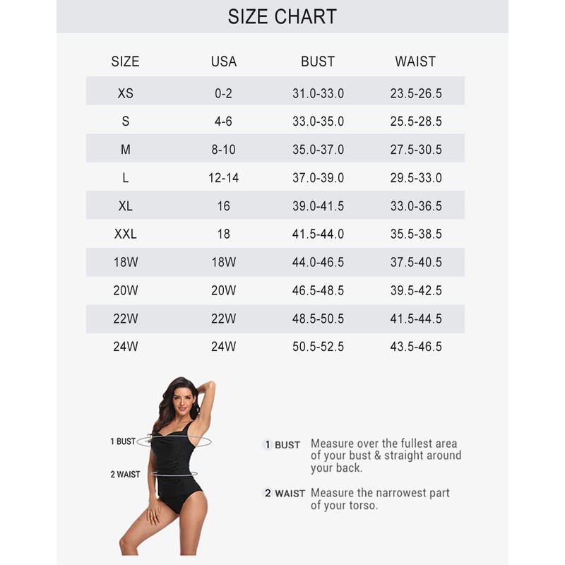 Yonique - Tankini con cuello en V para mujer, sin
