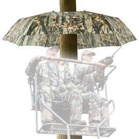 Kalkal 2 Man Tree Stand Umbrella with Heavy Duty Rod, 60" Wide Weather-Resistant Hunting Umbrella for Tree Stand Quick Set Instant Roof