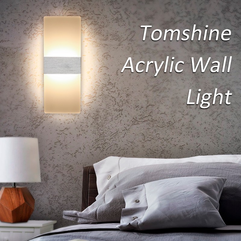 Tomshine Modern LED Wall Light 12W Acrylic Wall Sconce Decorative