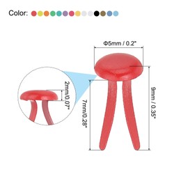 PATIKIL Pack of 400 Pattern Bag Clips 5 x 9 mm Mini Brads Metal Round Head Clips Letter Clips Pattern Clips Scrapbooking for Arts Crafts DIY Projects Paper Multicoloured