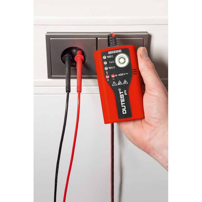 Benning 050156"Dutest pro" Multitester, Red/Black