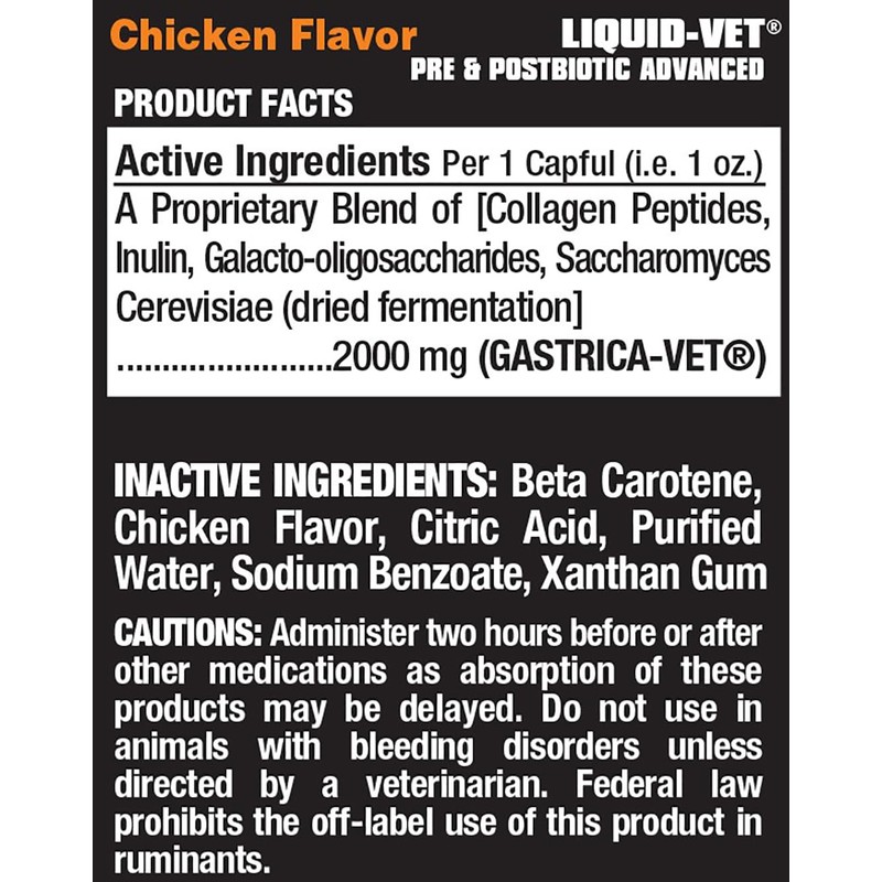 Liquid-Vet K9 Pre & PostBiotic Advanced (Chicken, 8oz/2Pack)