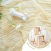 Sioloc 5 Pack Beige Cheesecloth Table Runner,10ft Gauze Boho Romantic